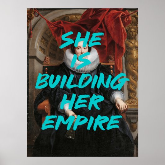 彼女は建物ルネサンス絵を描スの引用文ウォール ポスター (正面)