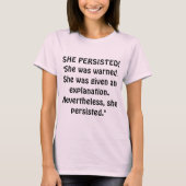 彼女は引用文上院議員ウォーレンを固守した Tシャツ (正面)
