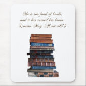 彼女は引用文2との本が余りに好きです マウスパッド (正面)