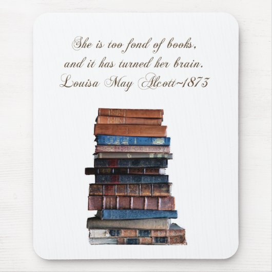 彼女は引用文2との本が余りに好きです マウスパッド (正面)