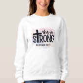 彼女は強いバイブル・バース・ウーマン スウェットシャツ (正面)