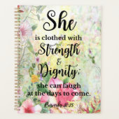 彼女は強いフローラ聖なる書物、 経典を着ている プランナー手帳 (正面)