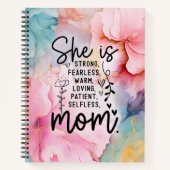 彼女は強い恐れを知らない暖かい…ママジャーナル ノートブック (正面)