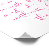 彼女は強い服を着ている – 聖書の詩 – ピンク ポスター (角)