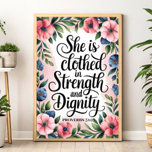 彼女は強い服を着ている – Christian Wall Art ポスター