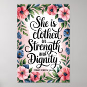 彼女は強い服を着ている – Christian Wall Art ポスター (正面)