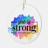 彼女は強い色の虹 セラミックオーナメント (左)