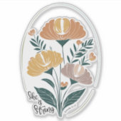 彼女は強い詩編ボホクリスチャン感動的T シール (正面)