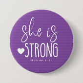 彼女は強い諺である31:25ボタン 缶バッジ (正面)