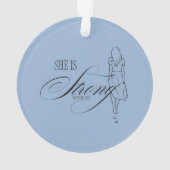 彼女は強い諺である31:25 オーナメント (裏面)