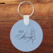 彼女は強い諺である31:25 キーホルダー (正面)