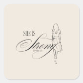 彼女は強い諺である31:25 スクエアシール (正面)