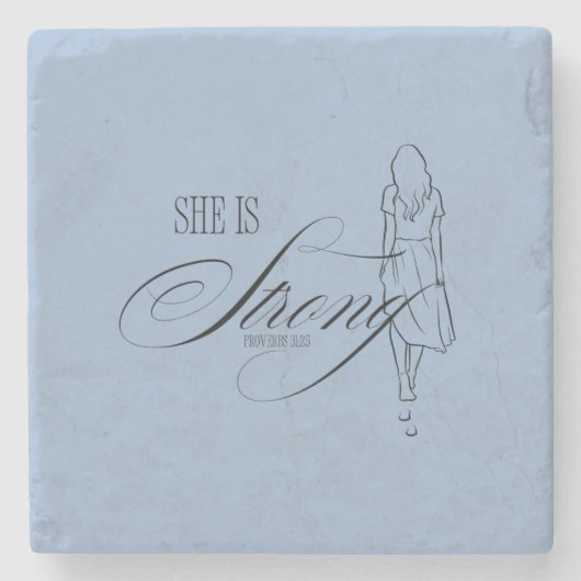 彼女は強い諺である31:25 ストーンコースター (正面)