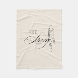 彼女は強い諺である31:25 フリースブランケット