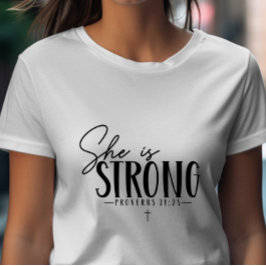 彼女は強い諺である31:25 Tシャツ