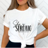 彼女は強い諺である31:25 Tシャツ