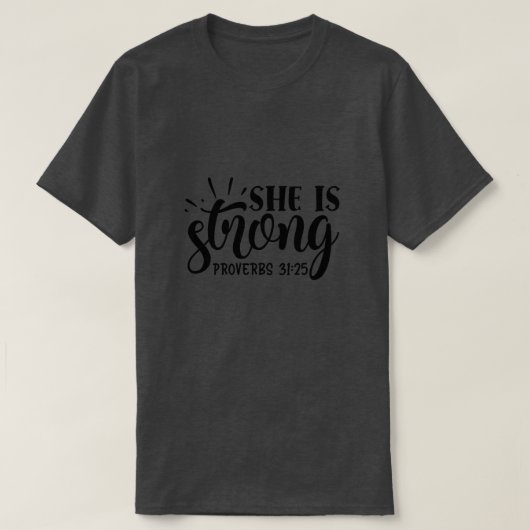 彼女は強い諺31 2501 Tシャツ (デザイン正面)