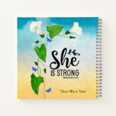 彼女は強い諺31:25 ノートブック (裏面)