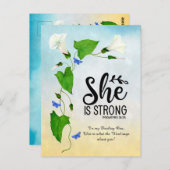 彼女は強い諺31:25 ポストカード (正面/裏面)