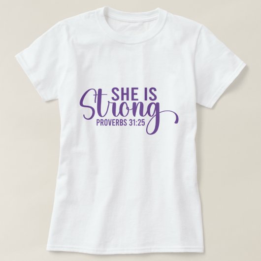 彼女は強い - キリスト教 Tシャツ (デザイン正面)