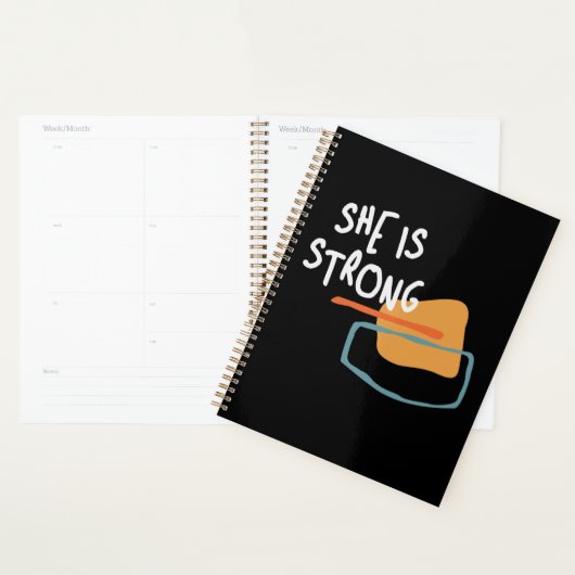 彼女は強い – 力を与えるキリスト教引用文 プランナー手帳 (ディスプレー)