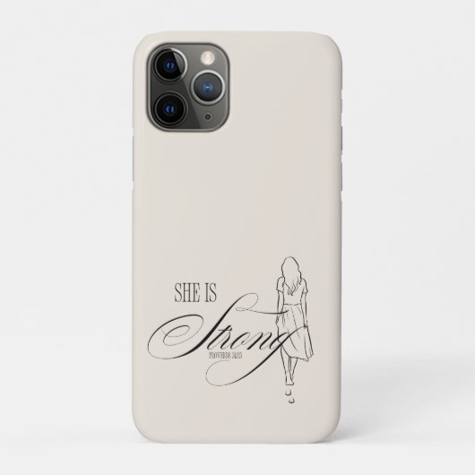 彼女は強い 箴言31:25 Case-Mate iPhoneケース (裏)