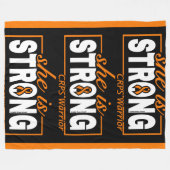 彼女は強い…CRPS フリースブランケット (正面(横))