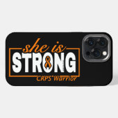 彼女は強い...CRPS(複合性局所疼痛症候群) iPhoneケース (裏面横)