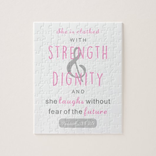 彼女は強さと尊厳の諺を着ている31 ジグソーパズル (縦)