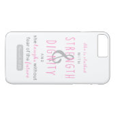 彼女は強さと尊厳の諺を着ている31 Case-Mate iPhoneケース (裏面(横))