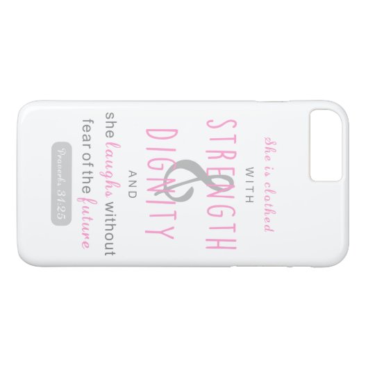 彼女は強さと尊厳の諺を着ている31 Case-Mate iPhoneケース (裏面(横))