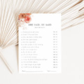 彼女は彼が言った秋フローラブライダルシャワーゲーム 招待状