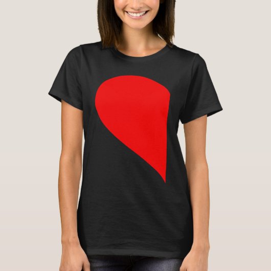彼女は彼のハートパートナーのバレンタインの装飾が始まった Tシャツ (正面)