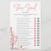 彼女は彼はブライダルシャワーパーティーゲームと言った (正面)