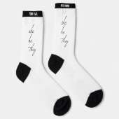 彼女は彼らがスクリプトフォント ソックス (右)