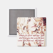 彼女は彼女がバイマグネットだと言おもしろいった マグネット (正面/裏面)