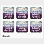 彼女は彼女が彼女をできたステッカー信じたので スクエアシール (シート)