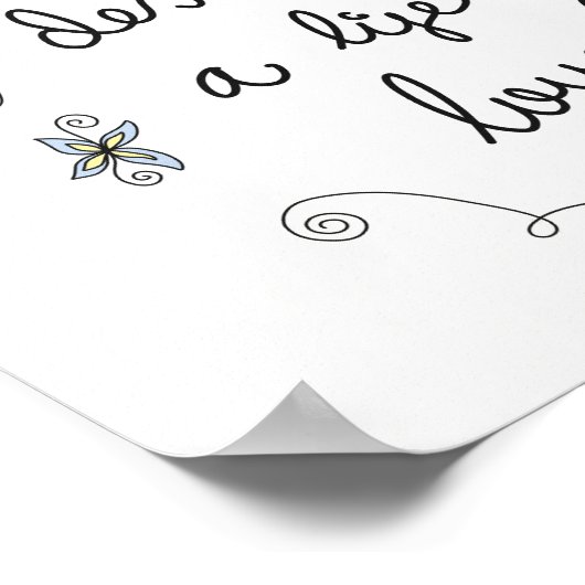 彼女は彼女が愛した人生を設計 – やる気を起こさせる引用文 ポスター (角)