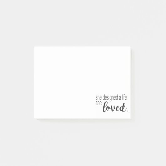 彼女は彼女が愛した生命を設計しました ポストイット (正面)