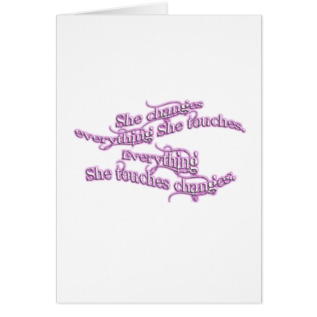 彼女は彼女が-紫色の白熱に触れるすべてを変えます (正面)