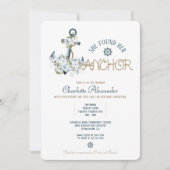 彼女は彼女のいかり航海のブライダルシャワー招待状を見つけた 招待状 (正面)