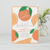 彼女は彼女のかわいこちゃんオレンジブライダルシャワーを見つけた 招待状 (スタンド正面)