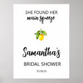 彼女は彼女のスクイーズブライダルシャワーウェルカムサインを見つけた ポスター (正面)