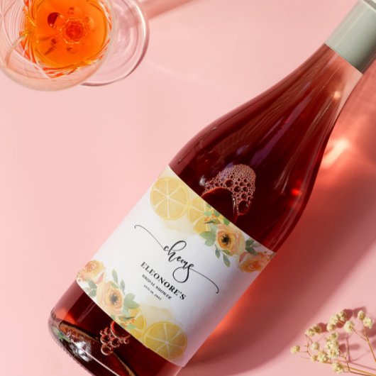 彼女は彼女のスクイーズ応援ブライダルシャワー ワインラベル