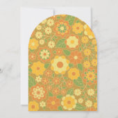 彼女は彼女のハチミツを見つけた – レトロ花ブライダルシャワー 招待状 (裏面)