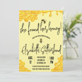 彼女は彼女のハニーを見つけた!ハニービーブライダルシャワー 招待状 (スタンド正面)