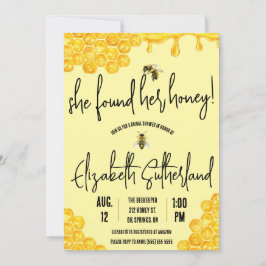 彼女は彼女のハニーを見つけた！ハニービーブライダルシャワー 招待状