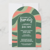 彼女は彼女のハニーを見つけた – Curvesオーガニックブライダルシャワー 招待状 (正面)