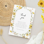 彼女は彼女のハニーイエローフローラブライダルシャワーを見つけた サンキューカード