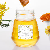 彼女は彼女のハニーイエローフローラブライダルシャワーを見つけた スクエアシール